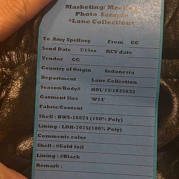 6th and Lane Bryant Gold Foil Sample Dress Sleeveless Fit & Flare Plus Size 14W - Picture 6 of 6